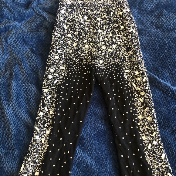Carli Bybel Embellished Trousers black US 2 NWT! - Picture 3 of 6